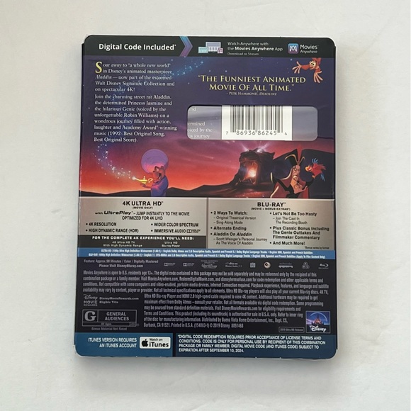 Disney The Signature Collection Bundle of 4 Blu-Ray+DVD+Digital Code NEW - Picture 8 of 10